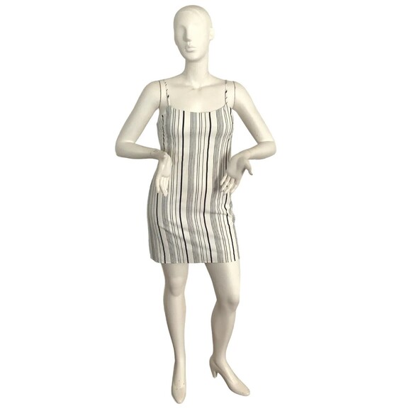 Lulu’s Dress Navy White Stripe Mini Spaghetti Strap L - Picture 1 of 10